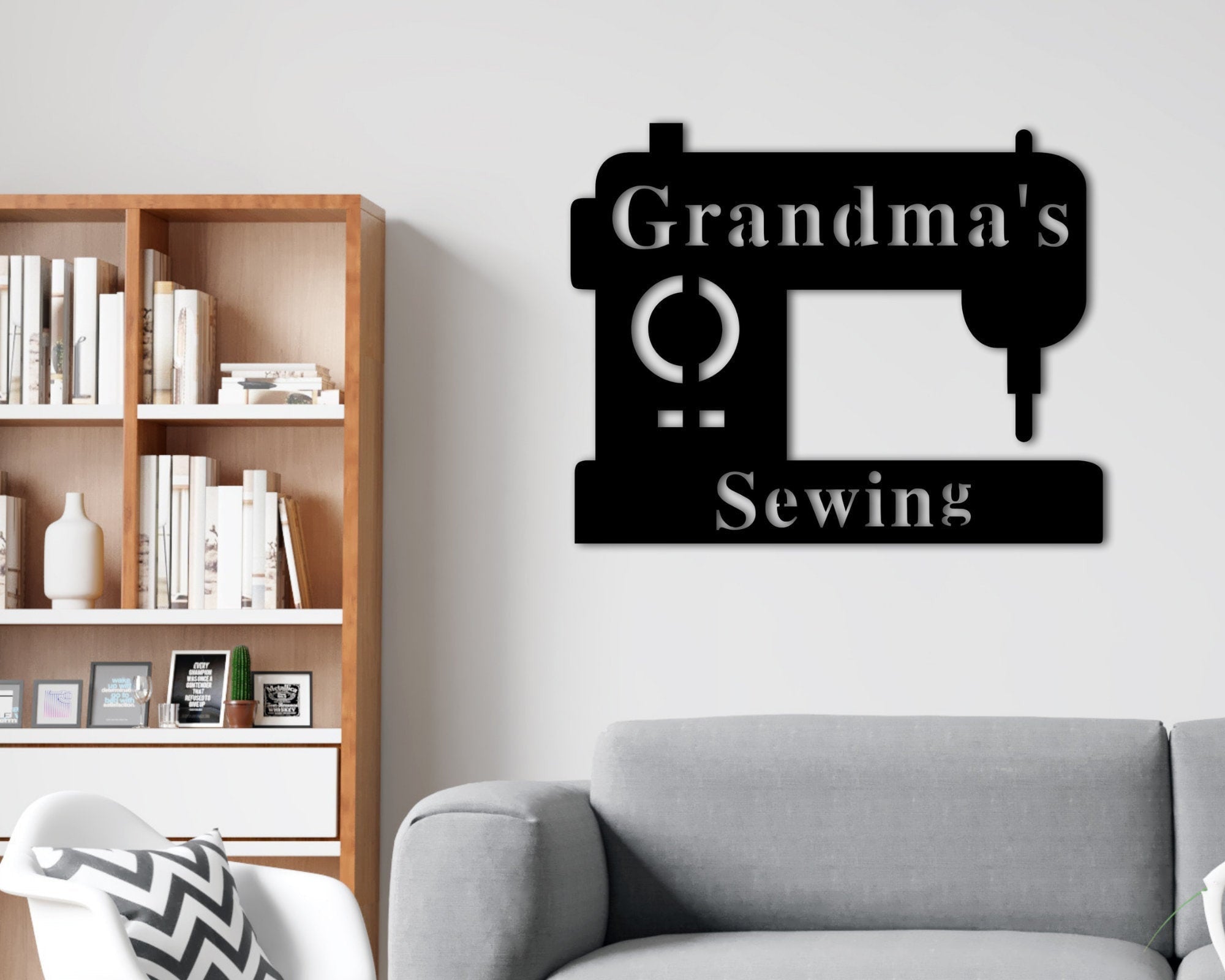 Sewing Room Metal Sign, Custom Sewing Machine Sign, Personalized Mother's Day Gift, Grandma Sewing Sign, Gift For Mom, Craft Room Sign Laser Cut Metal Signs Custom Gift Ideas