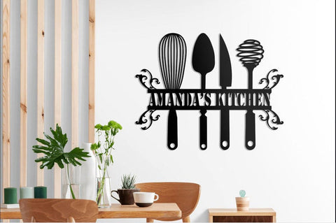 Kitchen personalized name baking lover Metal House Sign Laser Cut Metal Signs Custom Gift Ideas