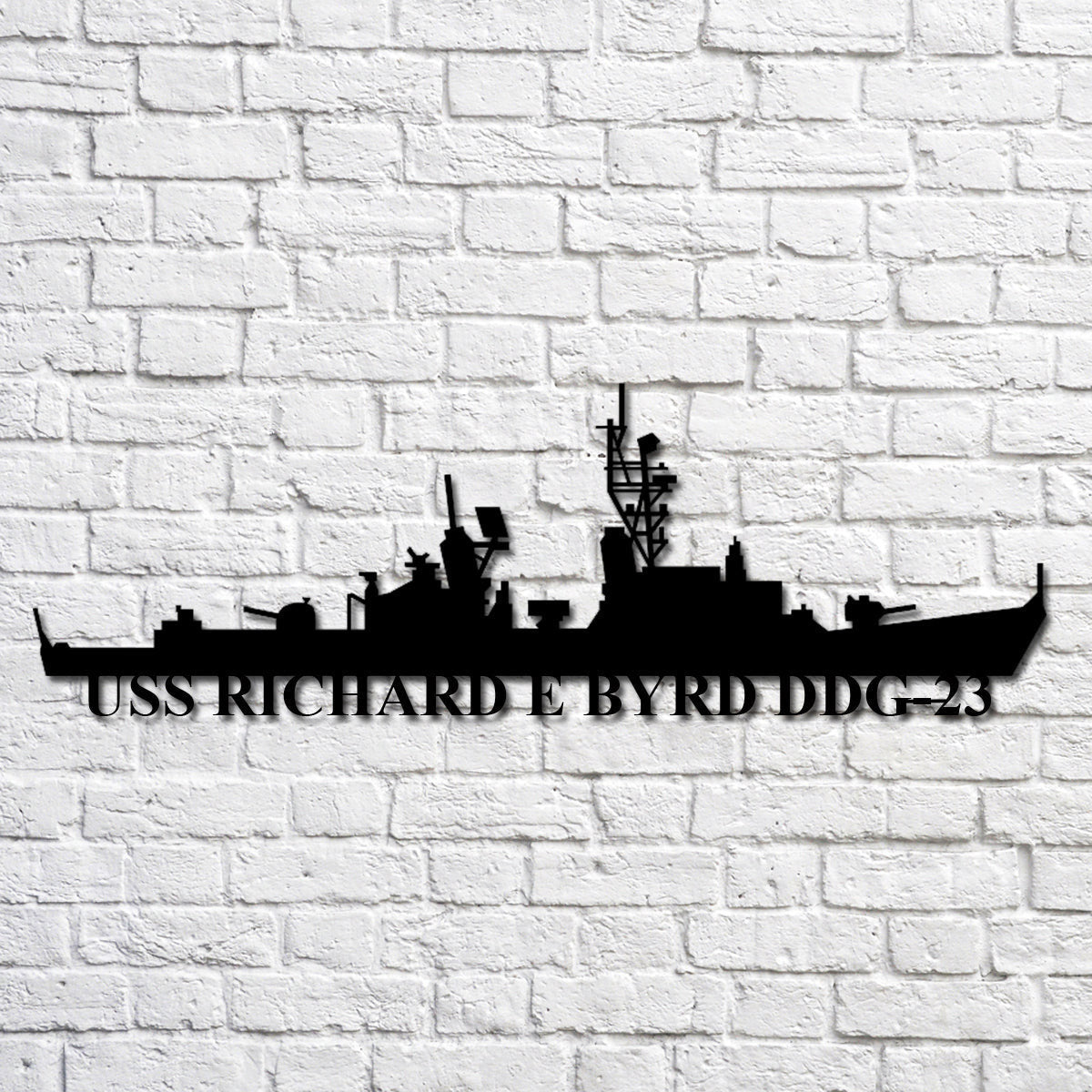 Uss Richard E Byrd Ddg 23 Navy Ship Metal Art, Gift For Navy Veteran, Navy Ships Silhouette Metal Art, Navy Home Decor Laser Cut Metal Signs Custom Gift Ideas