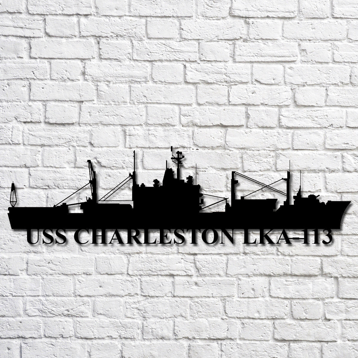 Uss Charleston Lka113 Navy Ship Metal Art, Custom Us Navy Ship Cut Metal Sign, Gift For Navy Veteran, Navy Ships Silhouette Metal Art, Navy Home Decor Laser Cut Metal Signs Custom Gift Ideas