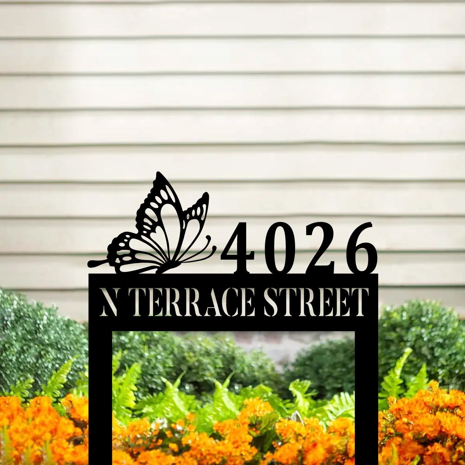 Personalized Address Butterfly Metal Art, Gift For Her, Metal Laser Cut Metal Signs Custom Gift Ideas