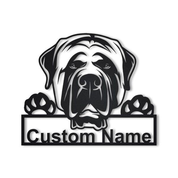 English Mastiff Dog Personalized Metal Wall Decor, Cut Metal Sign, Metal Wall Art, Metal House Sign, Metal Laser Cut Metal Signs Custom Gift Ideas