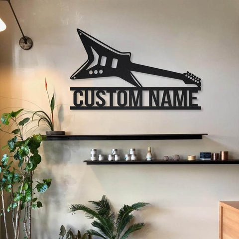 Personalized Heavy Metal Guitar Metal Sign Art, Heavy Metal Guitar Metal Wall Art, Bedroom Decor, Custom Guitar Decoration, Laser Cut Metal Signs Custom Gift Ideas