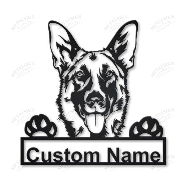 Dutch Shepherd Dog Personalized Metal Wall Decor, Cut Metal Sign, Metal Wall Art, Metal House Sign, Metal Laser Cut Metal Signs Custom Gift Ideas