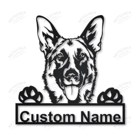 Dutch Shepherd Dog Personalized Metal Wall Decor, Cut Metal Sign, Metal Wall Art, Metal House Sign, Metal Laser Cut Metal Signs Custom Gift Ideas