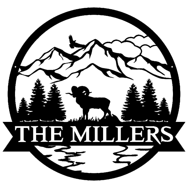 Ram Outdoor Monogram Customized Metal Signs, Custom Metal Sign, Custom Signs, Metal Sign, Metal Laser Cut Metal Signs Custom Gift Ideas