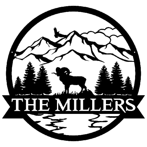 Ram Outdoor Monogram Customized Metal Signs, Custom Metal Sign, Custom Signs, Metal Sign, Metal Laser Cut Metal Signs Custom Gift Ideas