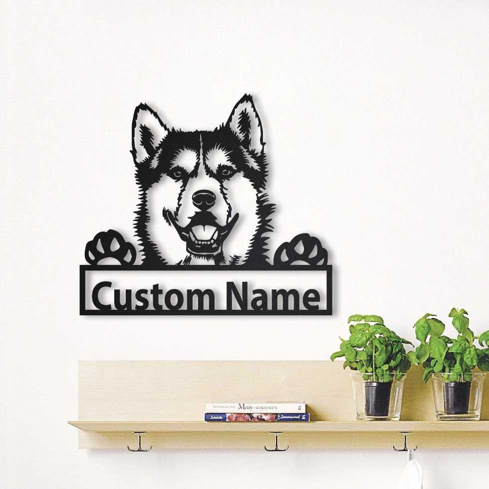 Personalized Siberian Husky Dog Metal Sign Art, Custom Siberian Husky Dog Metal Sign, Dog Gifts Funny, Dog Gift, Animal Custom, Laser Cut Metal Signs Custom Gift Ideas