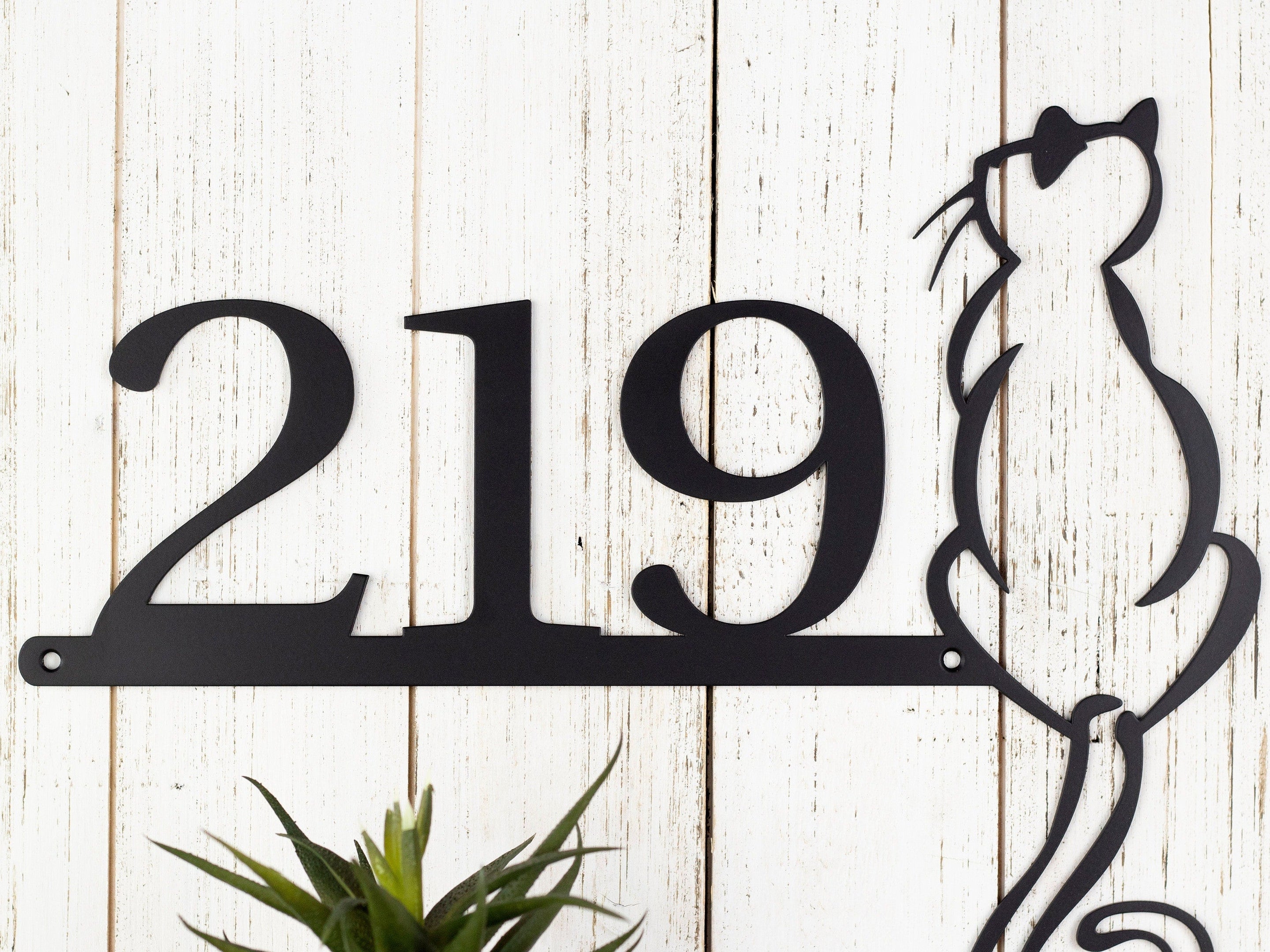 Metal House Numbers Outdoor Sign With Cat, Cat Lover Gift, Address Sign, Laser Cut Metal Sign, Personalized Sign, Custom Sign, Laser Cut Metal Signs Custom Gift Ideas