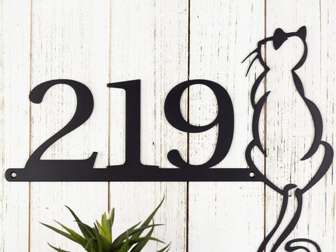 Metal House Numbers Outdoor Sign With Cat, Cat Lover Gift, Address Sign, Laser Cut Metal Sign, Personalized Sign, Custom Sign, Laser Cut Metal Signs Custom Gift Ideas