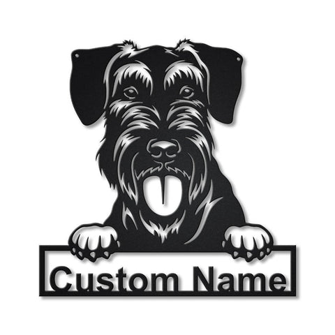 Personalized Giant Schnauzer Breed Dog Metal Sign Art, Custom Giant Schnauzer Breed Dog Metal Sign, Father's Day Gift, Pets Gift, Laser Cut Metal Signs Custom Gift Ideas