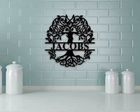 Personalized Tree Of Life Wall Art Custom Tree Of Life Wall Decor Tree Of Life Sign Personalized Couples Gift Housewarming Gift Anniversary, Metal Laser Cut Metal Signs Custom Gift Ideas