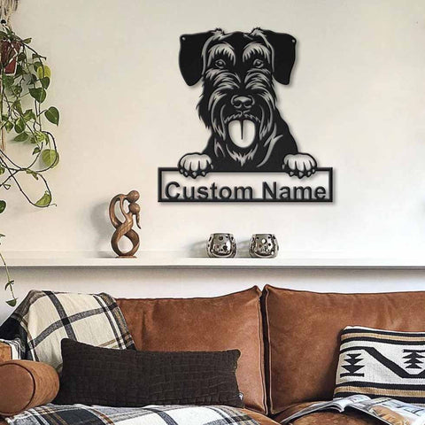 Personalized Giant Schnauzer Breed Dog Metal Sign Art, Custom Giant Schnauzer Breed Dog Metal Sign, Father's Day Gift, Pets Gift, Laser Cut Metal Signs Custom Gift Ideas