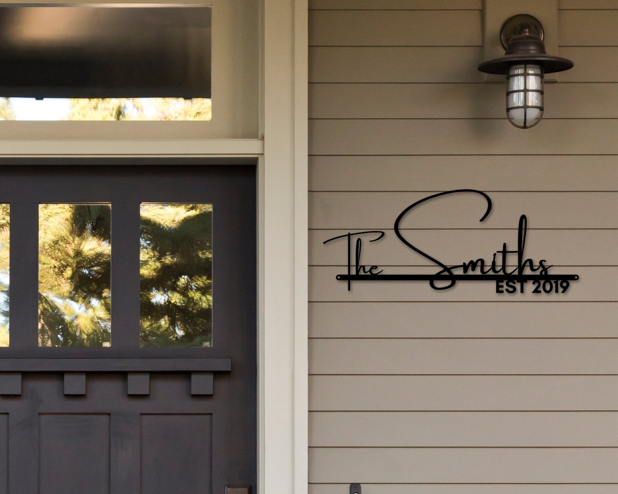 Christmas Gift, Family Name Sign Metal, Personalized Metal Sign, Housewarming Gift, Door Hanger, Metal Established Sign, Metal Wall Art,, Laser Cut Metal Signs Custom Gift Ideas