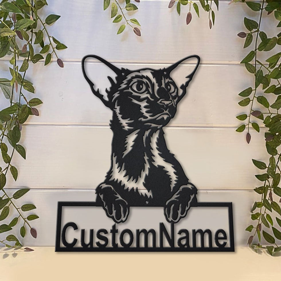 Personalized Oriental Shorthair Cat Metal Sign Art, Custom Oriental Shorthair Cat Metal Sign, Animal Gift, Pets Gift, Birthday Gift, Laser Cut Metal Signs Custom Gift Ideas