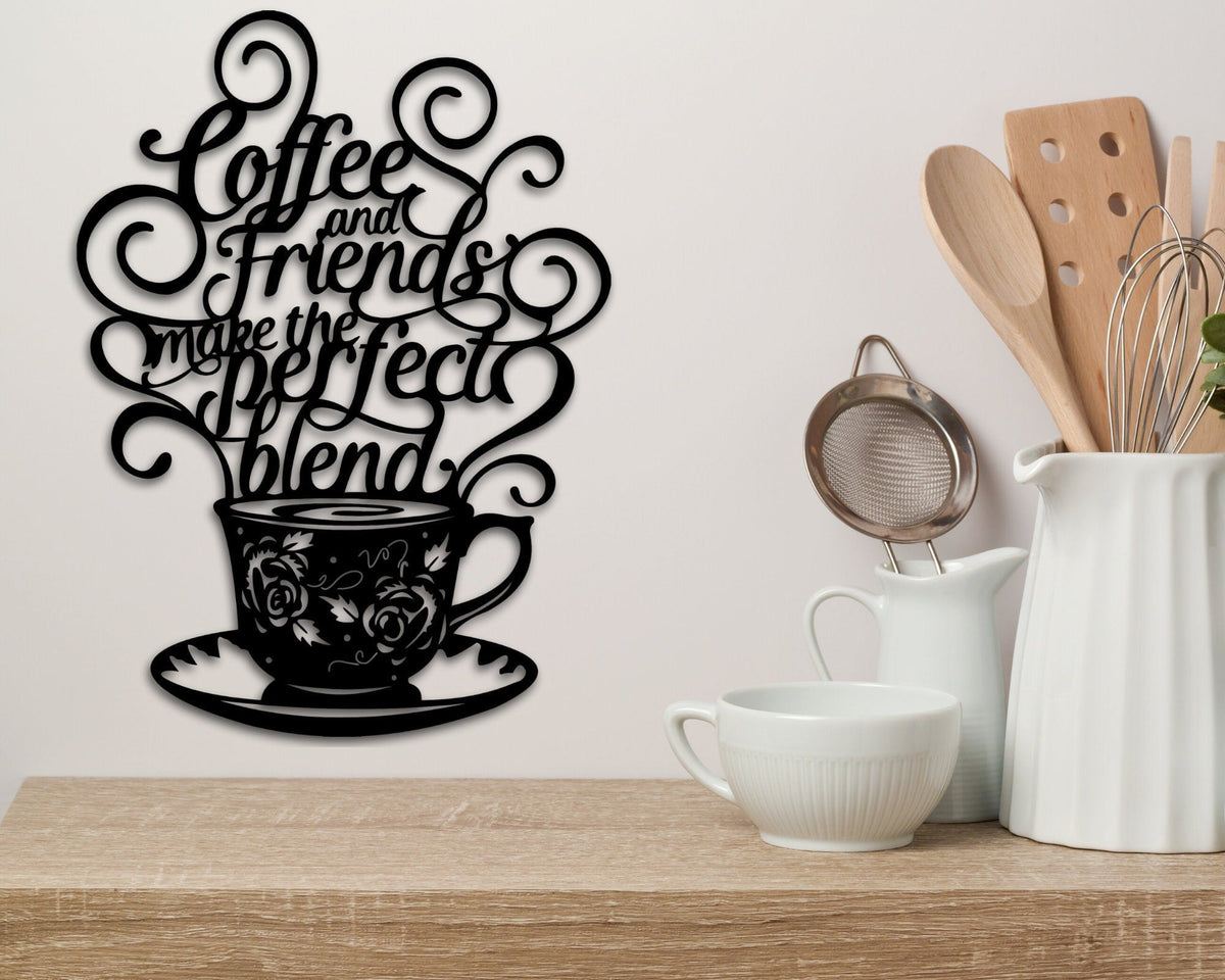 Custom Kitchen Sign, Personalized Kitchen Sign For Home, Coffee Kitchen Decor, Coffee Bar Decor, Rustic Kitchen, Unique Housewarming Gifts, Metal Laser Cut Metal Signs Custom Gift Ideas