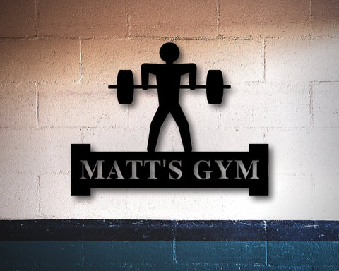 Last Name Metal Sign, Family Name Sign, Gym Sign Personalized , Gym Wall Decor, Personalized Metal Wall Decor, Laser Cut Metal Signs Custom Gift Ideas
