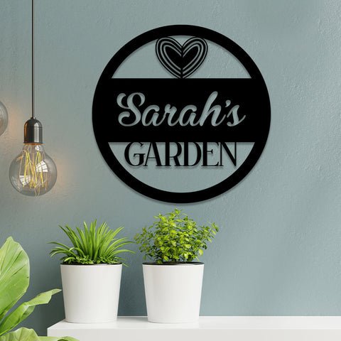 Metal Garden Sign, Custom Outdoor Garden Stake, Home Decor, Wedding, Anniversary Art Gift For Gardening Lovers, Metal Laser Cut Metal Signs Custom Gift Ideas