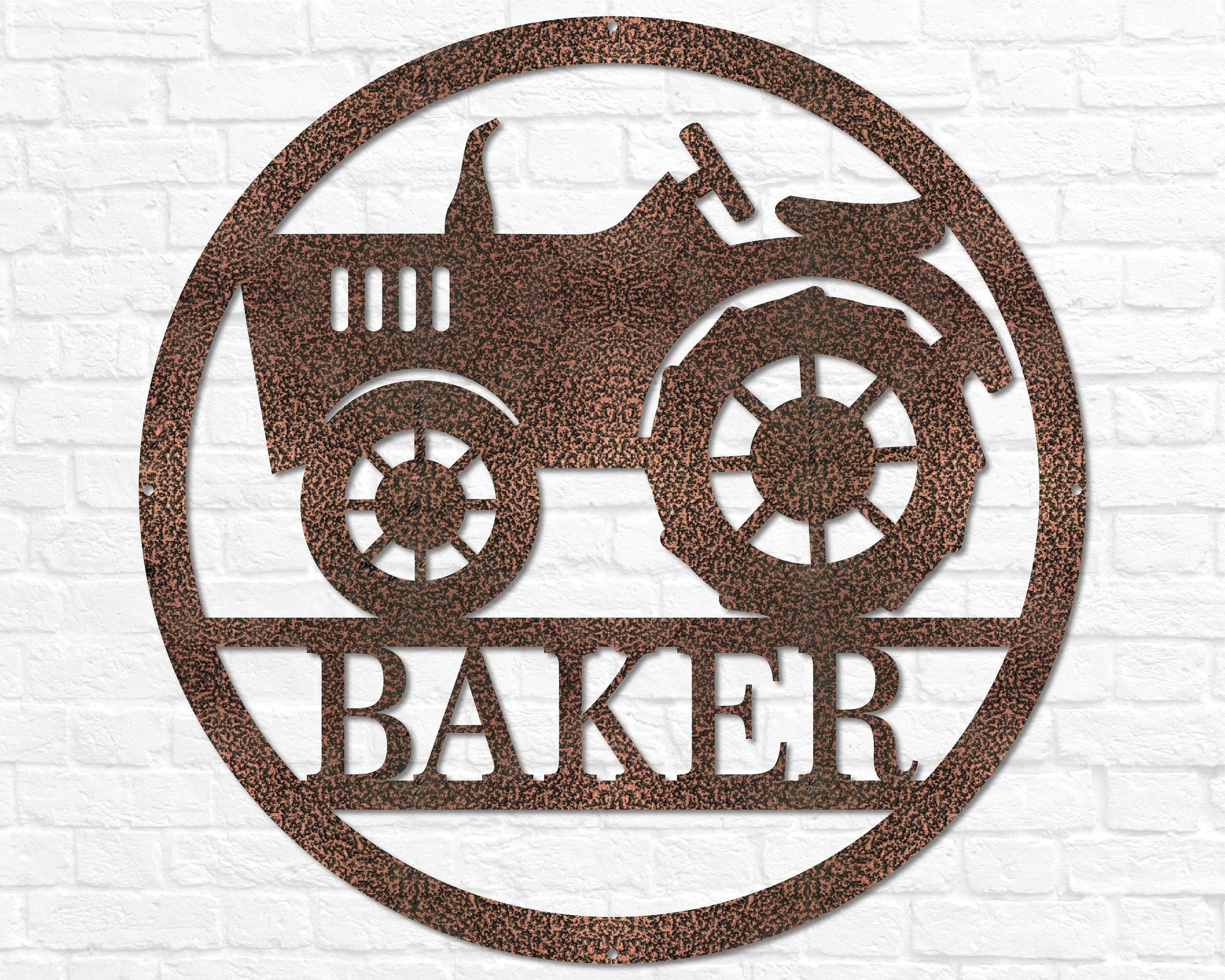 Personalized Farm Sign Metal Farmhouse Sign Metal Farmhouse Decor Custom Farm Sign Tractor Wall Decor Metal Family Name Sign Farmer Gift, Laser Cut Metal Signs Custom Gift Ideas