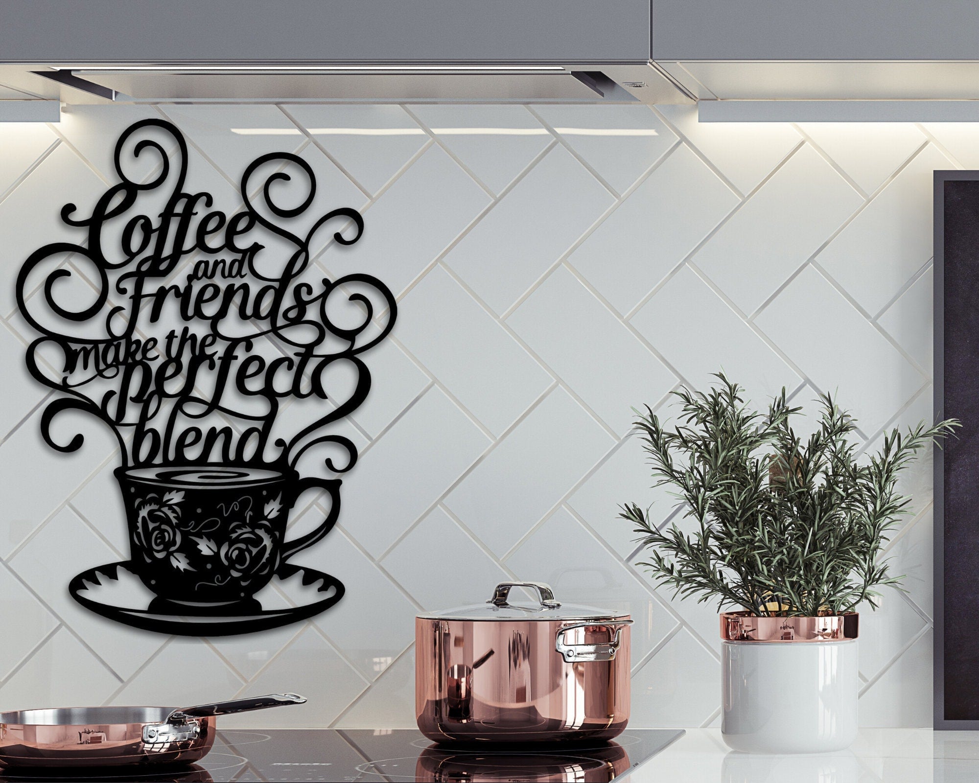 Custom Kitchen Sign, Personalized Kitchen Sign For Home, Coffee Kitchen Decor, Coffee Bar Decor, Rustic Kitchen, Unique Housewarming Gifts, Metal Laser Cut Metal Signs Custom Gift Ideas