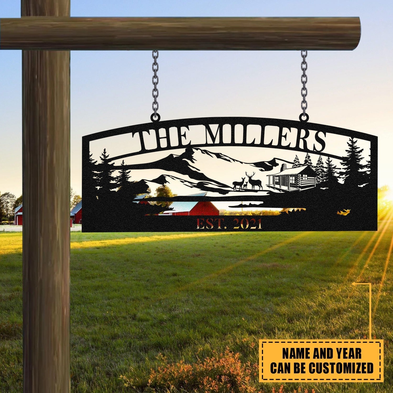 Personalized Name Deer Hunting Hunter Metal Sign , Custom Outdoor Farm, Cabin, Lodge, Camp, Wall Decor, Metal Laser Cut Metal Signs Custom Gift Ideas