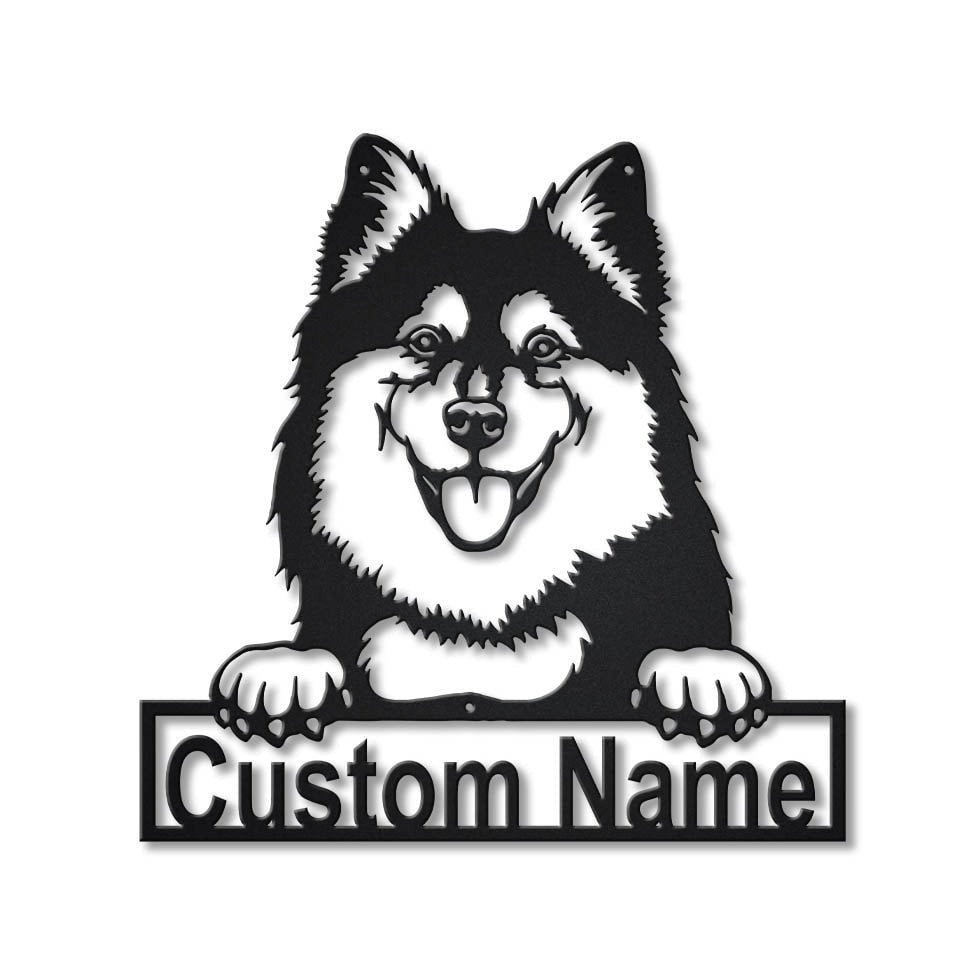 Personalized Finnish Lapphund Dog Metal Sign Art, Custom Finnish Lapphund Metal Sign, Finnish Lapphund Gifts Funny, Animal Custom, Laser Cut Metal Signs Custom Gift Ideas