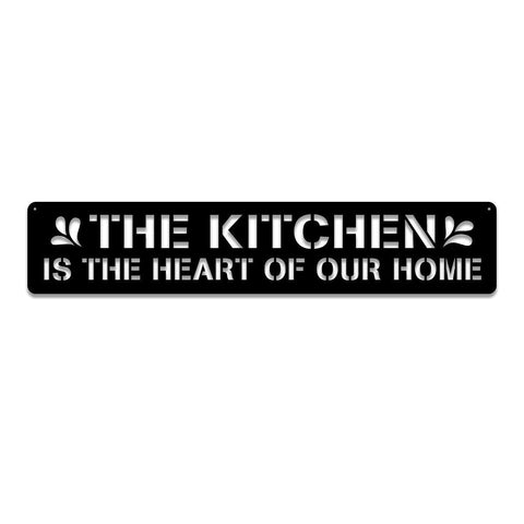 The Kitchen Is The Heart Of Our Home Chef Metal Sign, Metal Laser Cut Metal Signs Custom Gift Ideas