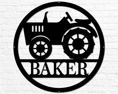 Personalized Farm Sign Metal Farmhouse Sign Metal Farmhouse Decor Custom Farm Sign Tractor Wall Decor Metal Family Name Sign Farmer Gift, Laser Cut Metal Signs Custom Gift Ideas