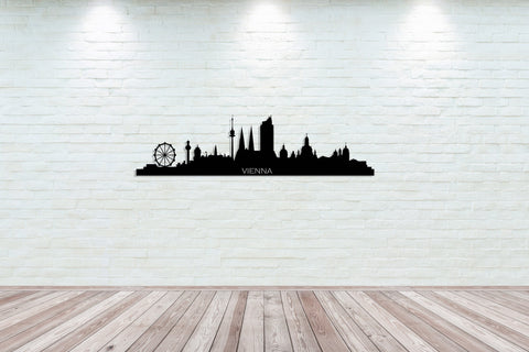 Vienna City Silhouette Metal Wall Art, Housewarming Gift, Metal Art, Metal Wall Decor, Large Metal Wall Art, Metal Skyline, Silhouette, Metal Laser Cut Metal Signs Custom Gift Ideas