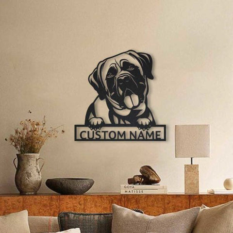 Mastiff Dog Breed Personalized Metal Wall Decor, Cut Metal Sign, Metal Wall Art, Metal House Sign, Metal Laser Cut Metal Signs Custom Gift Ideas