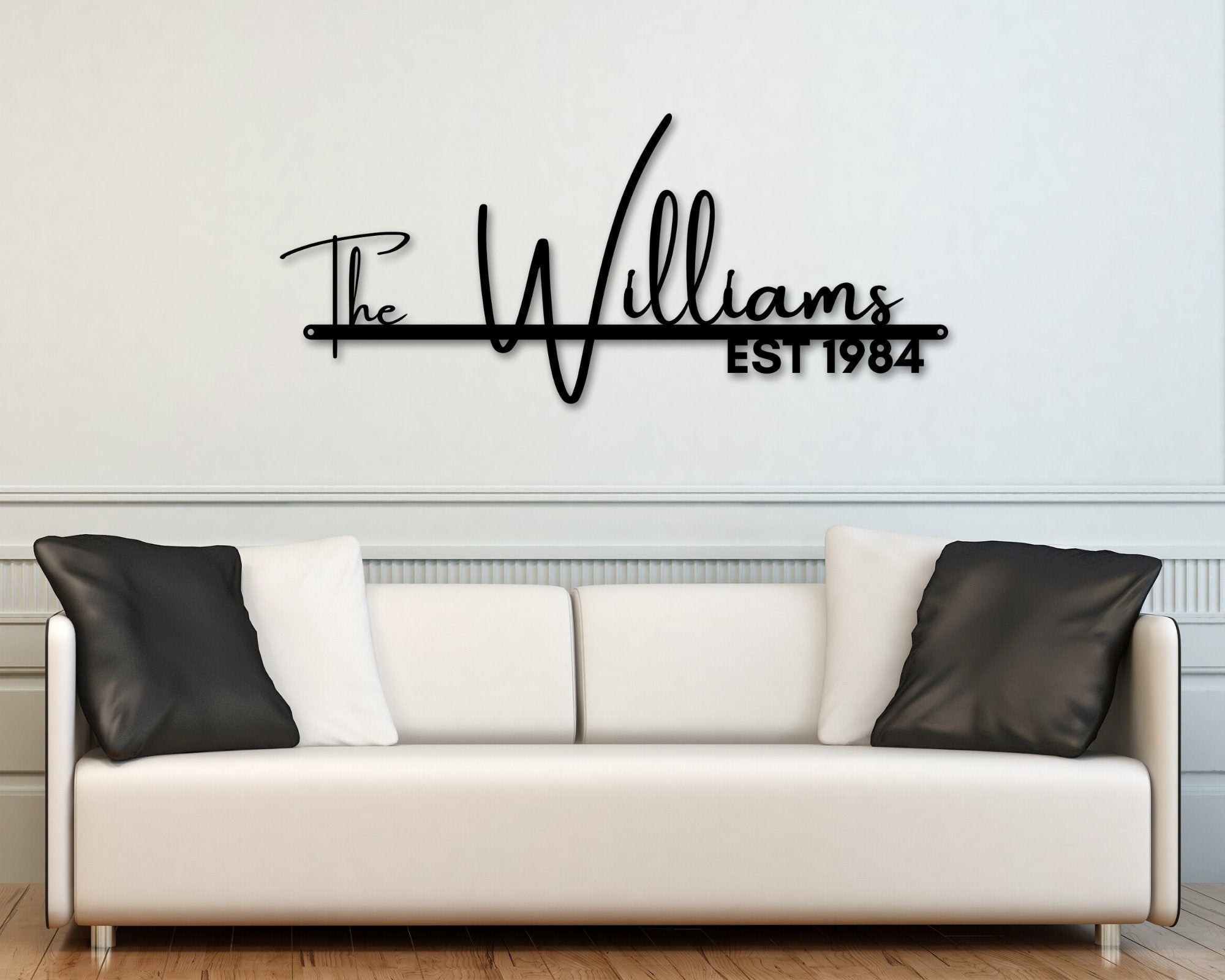 Black Friday Sale, Personalized Family Name Sign, Metal Last Name Sign, Personalized Metal Name Sign, Established Last Name Sign, Metal M, Laser Cut Metal Signs Custom Gift Ideas