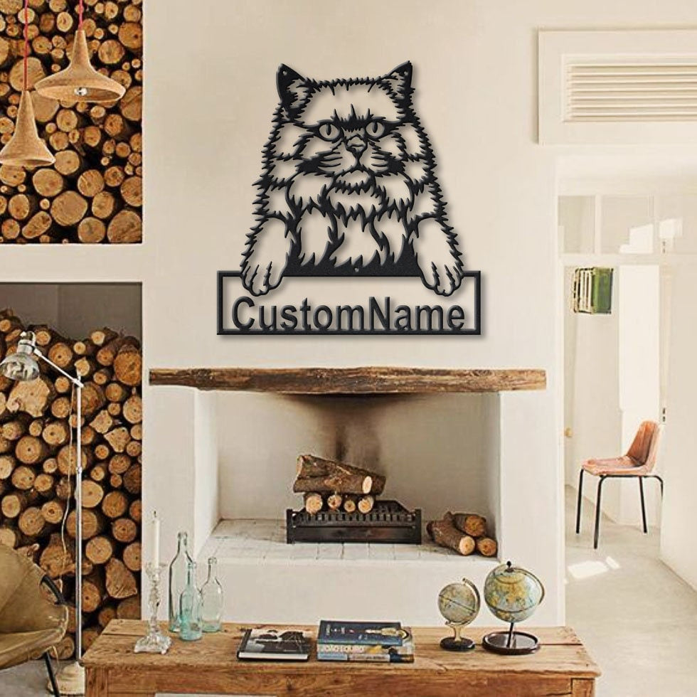 Personalized British Longhair Cat Metal Sign Art, Custom British Longhair Cat Metal Sign, Father's Day Gift, Pets Gift, Birthday Gift, Laser Cut Metal Signs Custom Gift Ideas