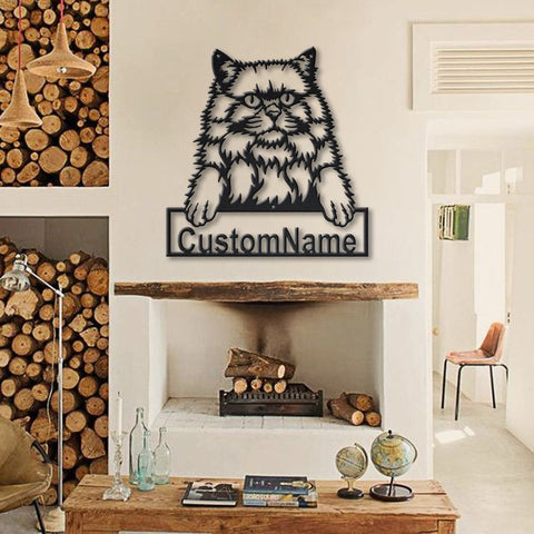 Personalized British Longhair Cat Metal Sign Art, Custom British Longhair Cat Metal Sign, Father's Day Gift, Pets Gift, Birthday Gift, Laser Cut Metal Signs Custom Gift Ideas
