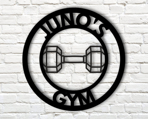 Gym Sign, Personalized Home Gym Sign, Custom Metal Gym Sign, Home Gym Sign, Cross Fit Sign, Metal Wall Decor, Metal Wall Art, Metal Sign Gym, Laser Cut Metal Signs Custom Gift Ideas