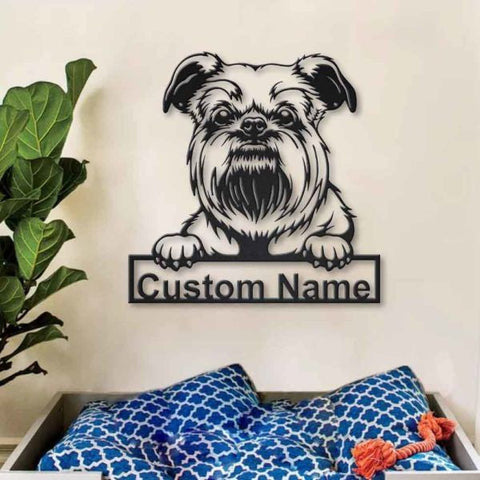 Griffon Bruxellois Dreed Dog Personalized Metal Wall Decor, Cut Metal Sign, Metal Wall Art, Metal House Sign, Metal Laser Cut Metal Signs Custom Gift Ideas