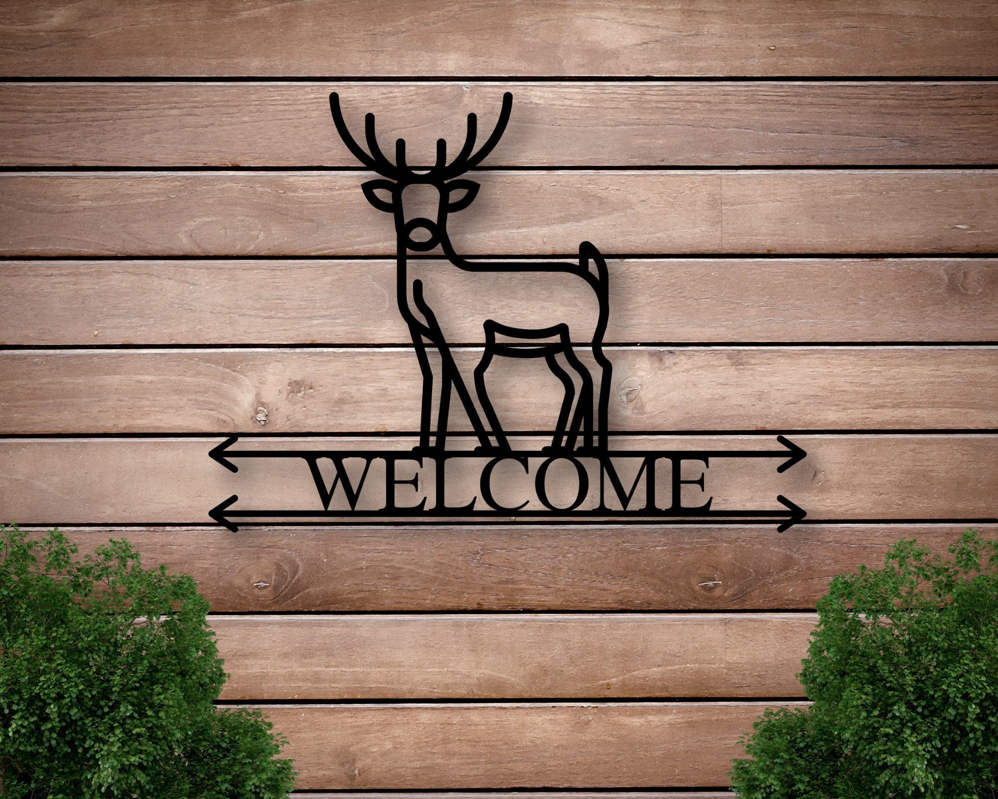 Personalized Metal Family Deer Sign, Metal House Number Deer Sign, Front Porch Sign,address Sign,metal Deer Sign,custom Deer Sign,deer Decor, Laser Cut Metal Signs Custom Gift Ideas