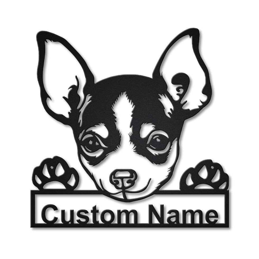 Personalized Chihuahua Dog Metal Sign Art, Custom Chihuahua Dog Metal Sign, Father's Day Gift, Pets Gift, Birthday Gift, Laser Cut Metal Signs Custom Gift Ideas