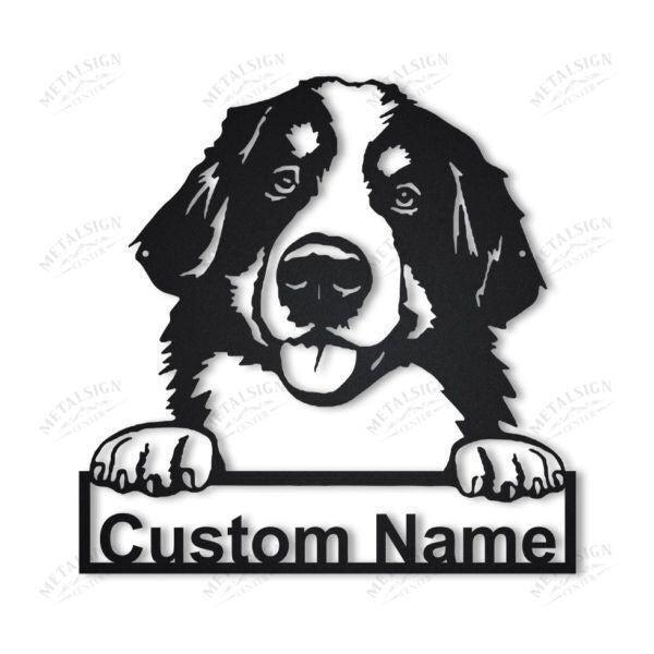 Bernese Mountain Dog Personalized Metal Wall Decor, Cut Metal Sign, Metal Wall Art, Metal House Sign, Metal Laser Cut Metal Signs Custom Gift Ideas