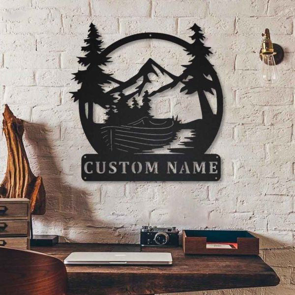 Fishing Boat Personalized Metal Wall Decor, Cut Metal Sign, Metal Wall Art, Metal House Sign, Metal Laser Cut Metal Signs Custom Gift Ideas