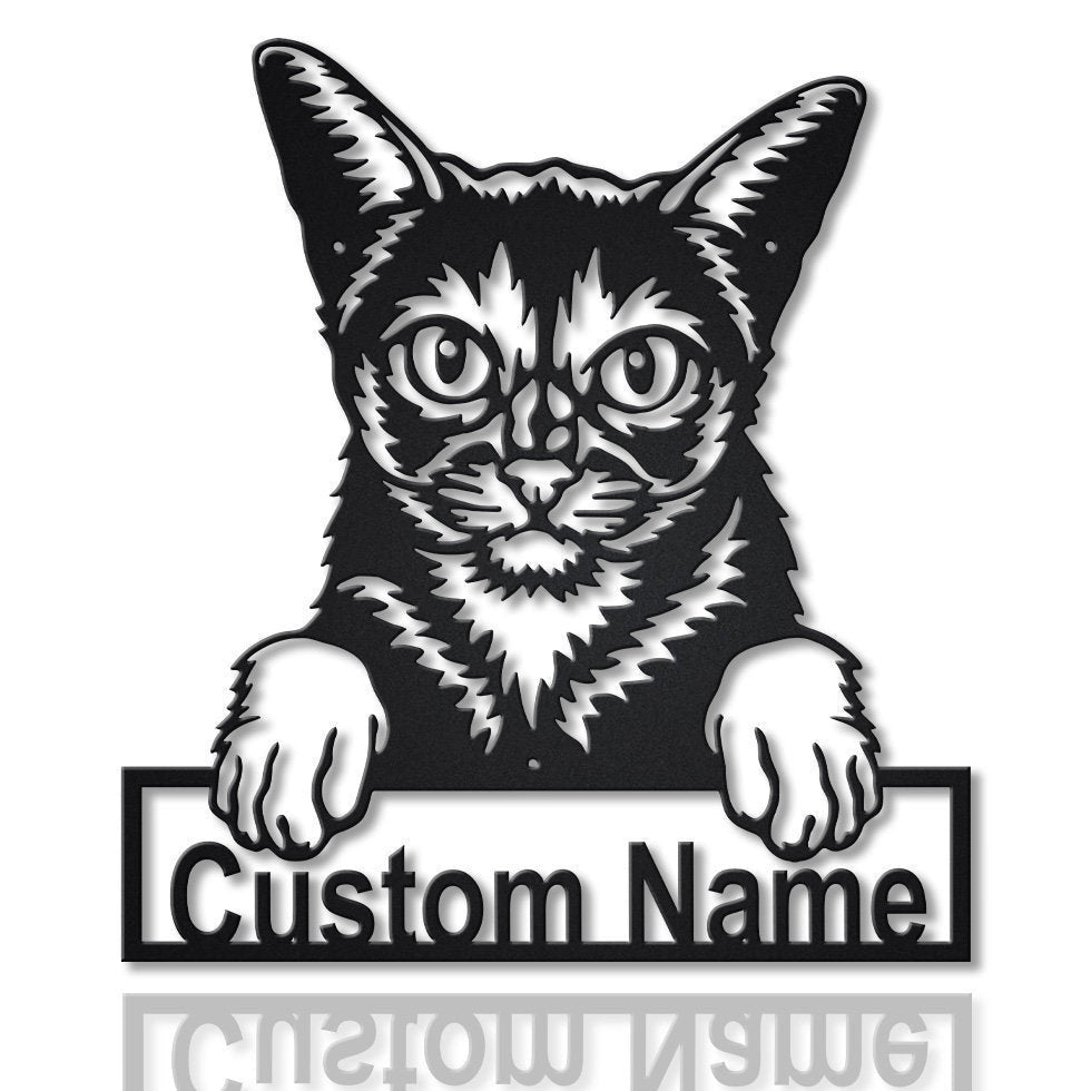 Personalized Abyssinian Cat Metal Sign Art, Custom Abyssinian Cat Metal Sign, Father's Day Gift, Pets Gift, Birthday Gift, Laser Cut Metal Signs Custom Gift Ideas