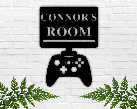 Aeticon PrintPrint Gaming Room Metal Sign, Custom Gaming Sign, Personalized Gamer Sign, Pc Gamer Sign, Gamer Gift, Boys Room Decor, Game Room Decor, Controller Laser Cut Metal Signs Custom Gift Ideas