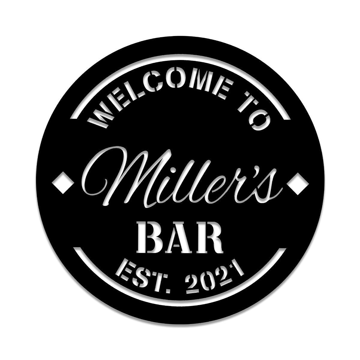 Personalized Metal Bar Sign, Custom Pub, Lounge, Caf?, Home Wall Decor, Metal Laser Cut Metal Signs Custom Gift Ideas