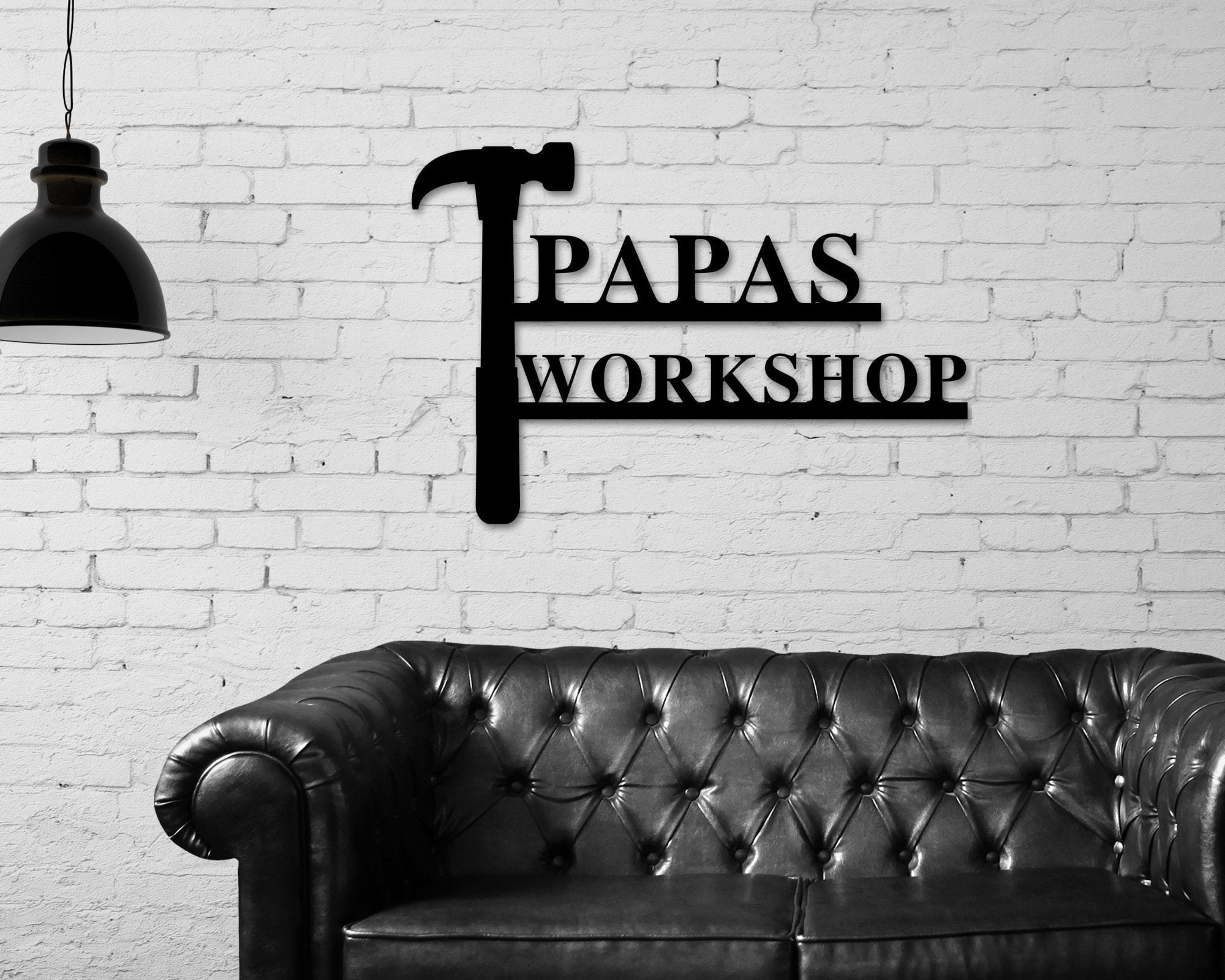 Aeticon PrintPrint Papa's Workshop Sign In A Saw Blade, Crescent Wrench & Hammer Art, Gifts For Papa, Woodworker Sign, Custom Workshop Sign, Gift For Papa Laser Cut Metal Signs Custom Gift Ideas