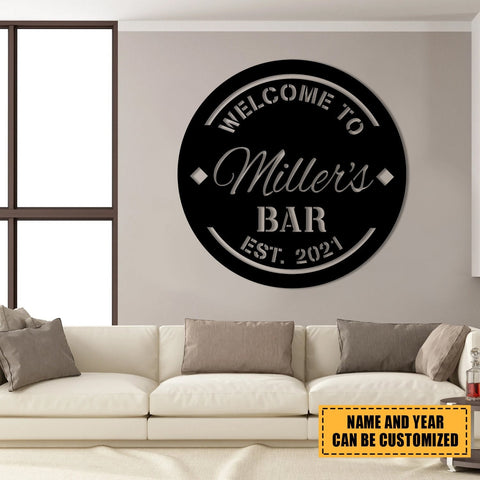 Personalized Metal Bar Sign, Custom Pub, Lounge, Caf?, Home Wall Decor, Metal Laser Cut Metal Signs Custom Gift Ideas