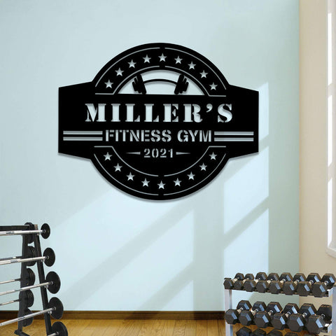 Metal Gym Sign, Custom Fitness Center, Cross Fit Club, Home Wall Decor, Gift For Him/her, Metal Laser Cut Metal Signs Custom Gift Ideas