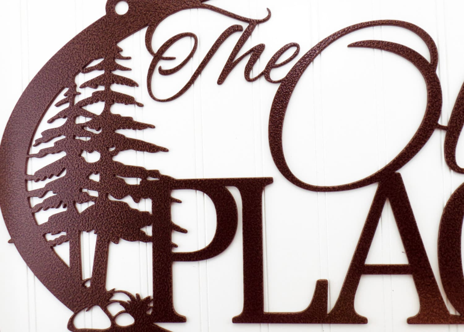 Custom Family Name Oval Metal Sign Copper, Trees, Custom Name Sign, Lake Sign, Cabin Signs, Cabin Decor, Gift, Laser Cut Metal Signs Custom Gift Ideas