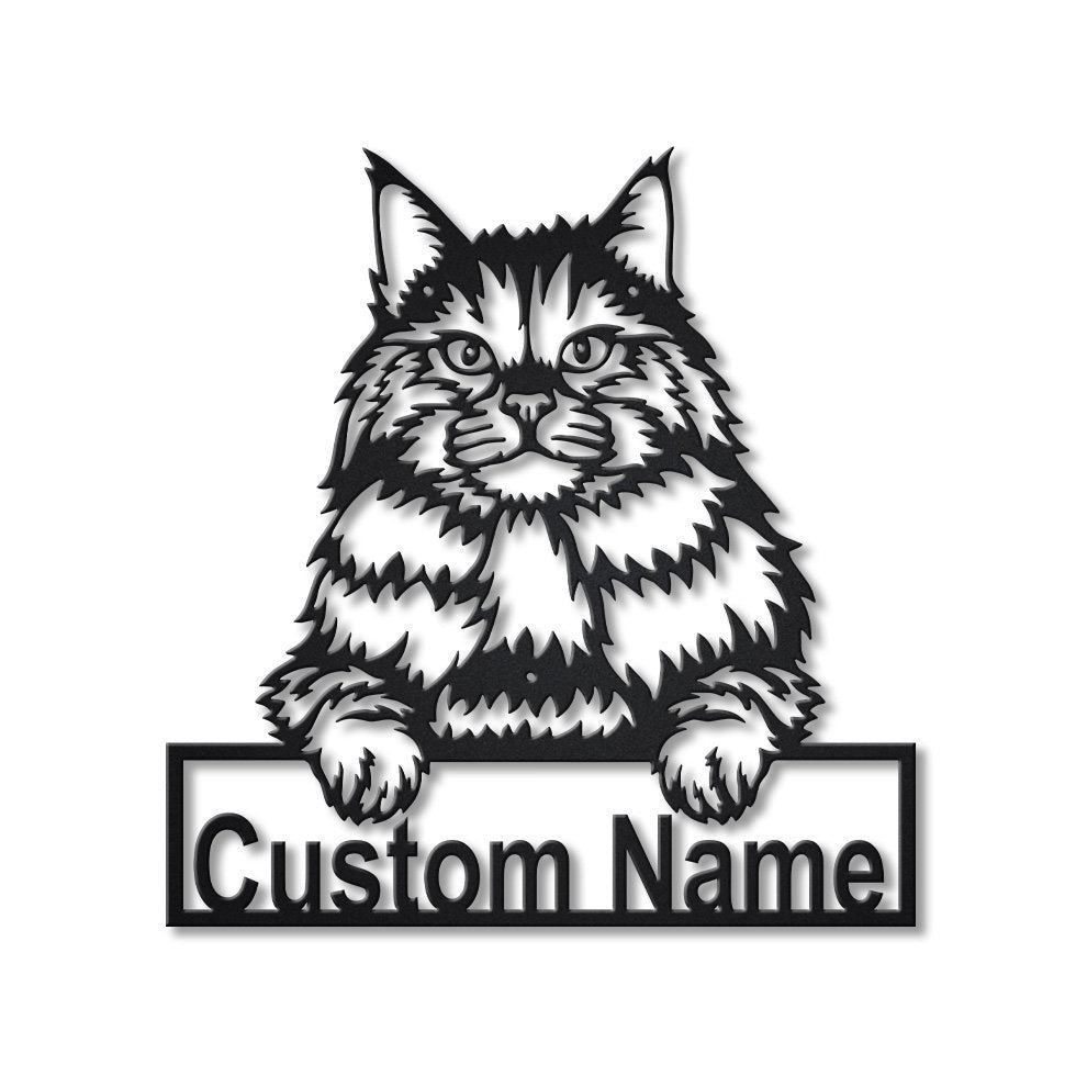 Personalized Siberian Cat Metal Sign Art, Custom Siberian Cat Metal Sign, Animal Gift, Pets Gift, Birthday Gift, Laser Cut Metal Signs Custom Gift Ideas