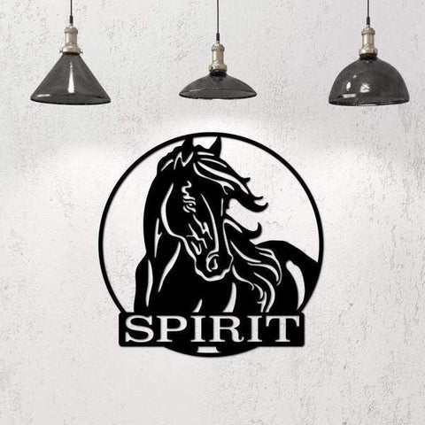 Metal Horse Stable Name Sign Personalized Horse Metal Sign, Horseshoe Art, Western Decor, Initial Metal Sign, Housewarming Gift, Farmhouse Decor Afcultures Metal Wall Art Decor, Metal Laser Cut Metal Signs Custom Gift Ideas