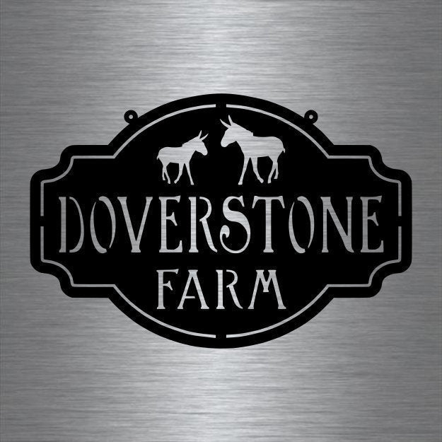 Metal Farm Sign , Donkeys Personalized Family Name Metal Sign Housewarming Gift Wedding Gift Personalized Gift, Laser Cut Metal Signs Custom Gift Ideas