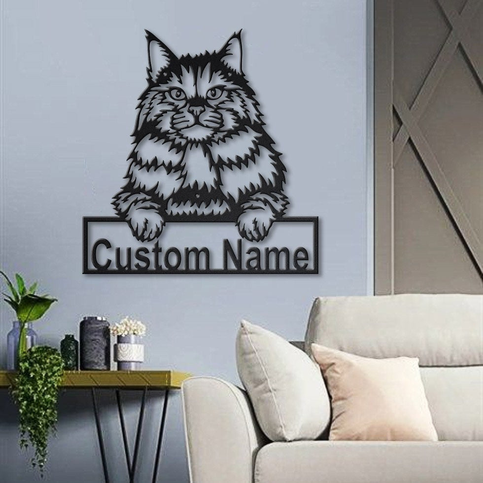 Personalized Siberian Cat Metal Sign Art, Custom Siberian Cat Metal Sign, Animal Gift, Pets Gift, Birthday Gift, Laser Cut Metal Signs Custom Gift Ideas